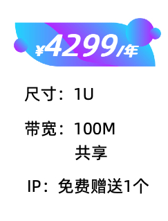 1U百兆共享服务器托管